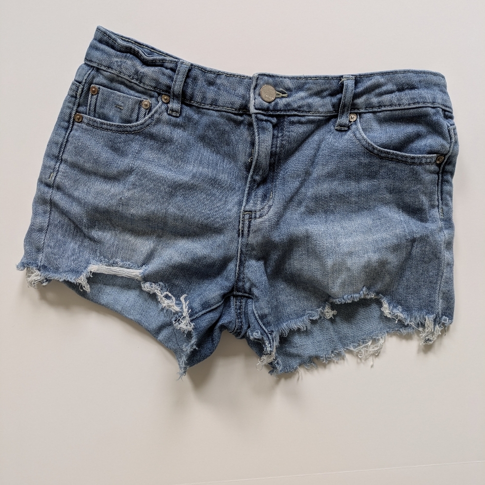 Tractr Blue Distressed Jean Shorts